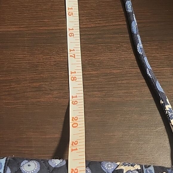 Blue Vera Bradley small cross body velcro closure purse wallet clutch - Picture 9 of 9